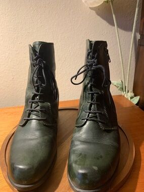 Wolky Forest Green Ankle Boots